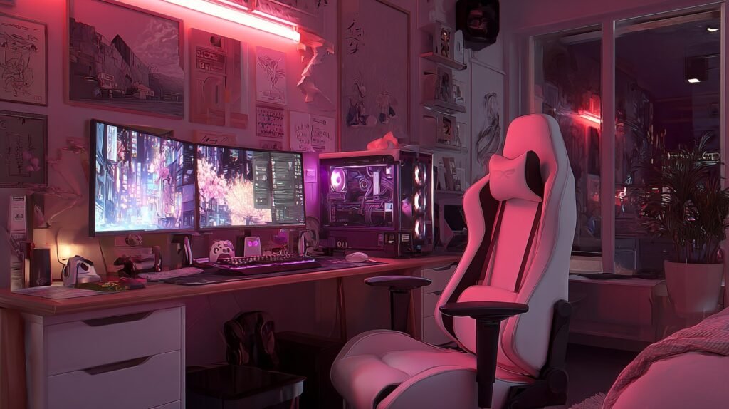 pink gaming chair